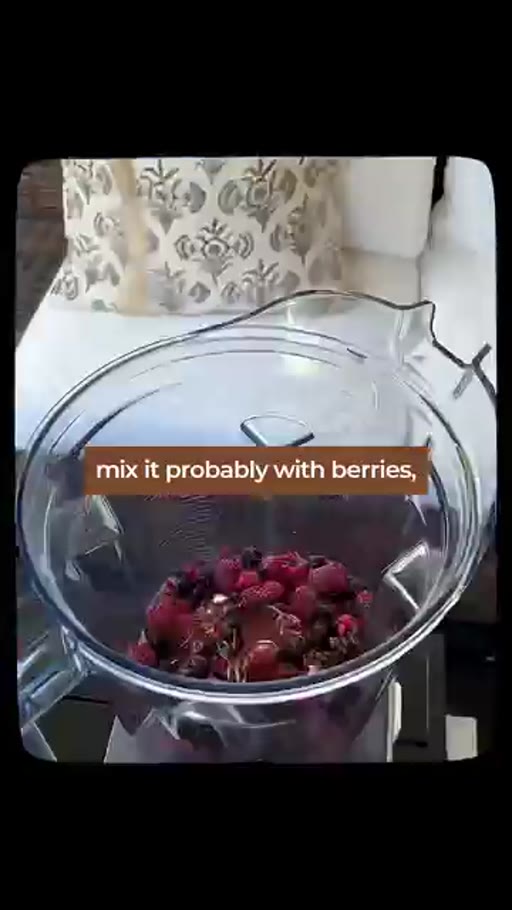 Blender + berry mask frame
