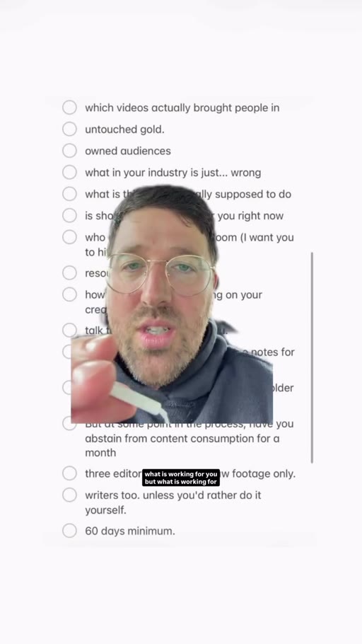 Put the camera on your face frame